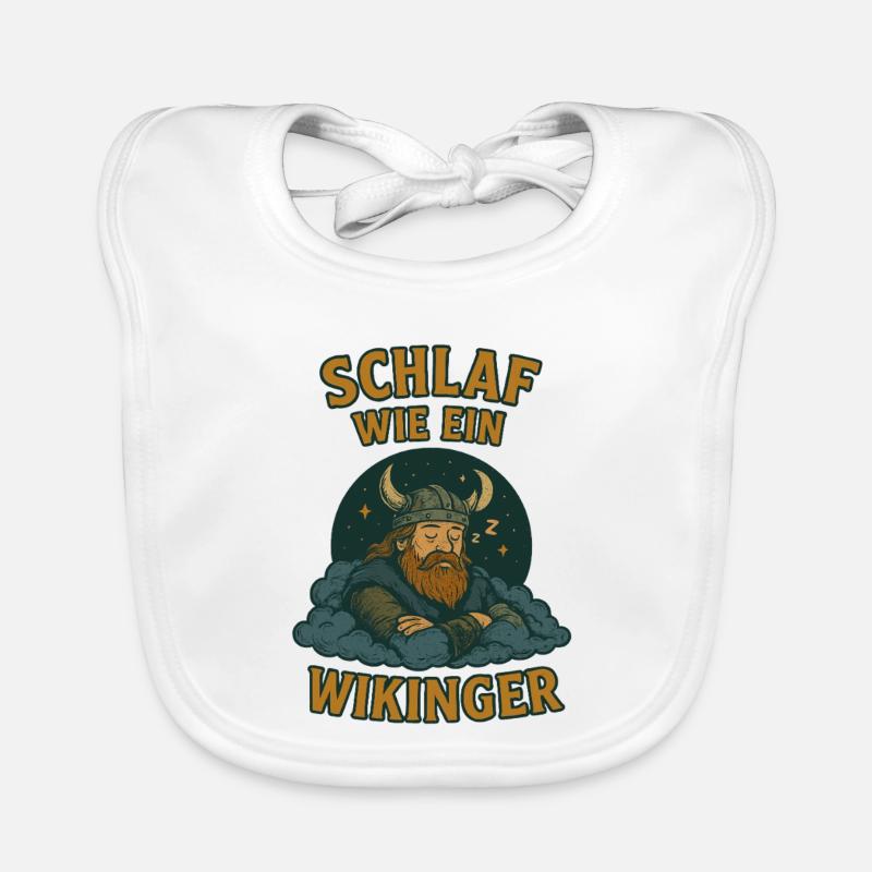 Schlaf wie ein Wikinger Schlafshirt Baby Bio-Lätzchen