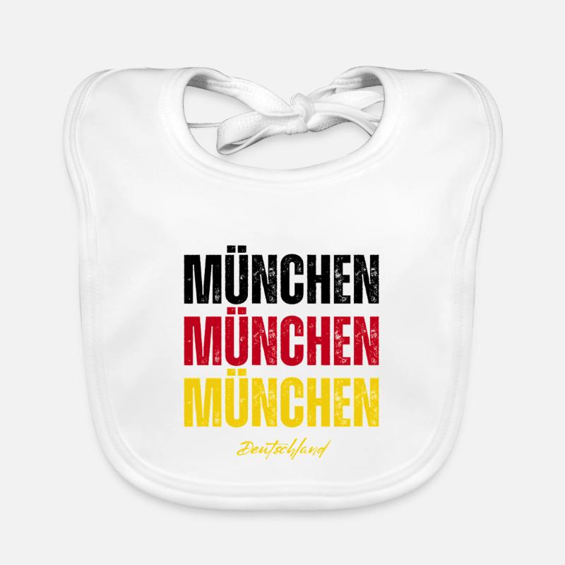 Memory of Munich, Munich Germany Organic Baby Bibs