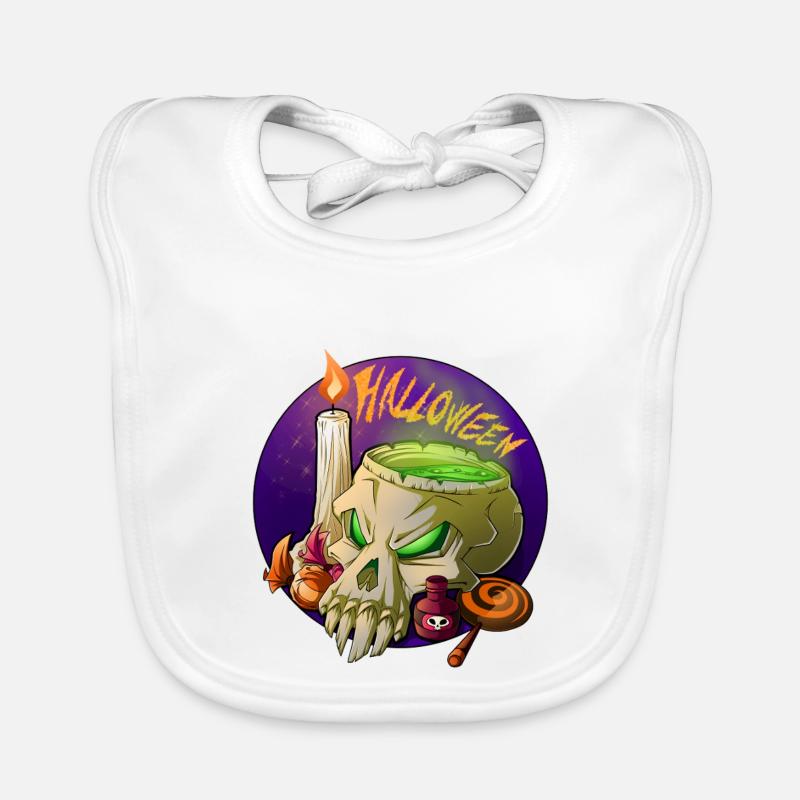 Halloween Totenschädel Baby Bio-Lätzchen