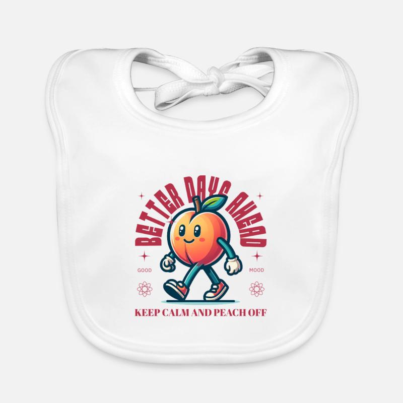 Pêche drôle disant Fruit Lover Pêches Bavoir bio Bébé