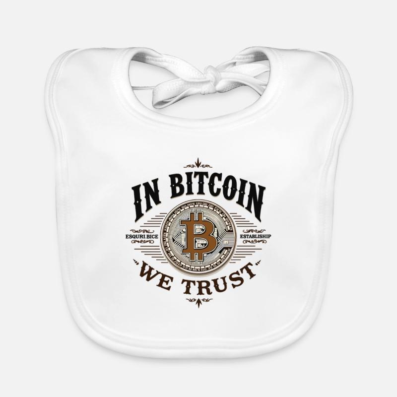Dans Bitcoin We Trust – Crypto Vintage Btc Bavoir bio Bébé