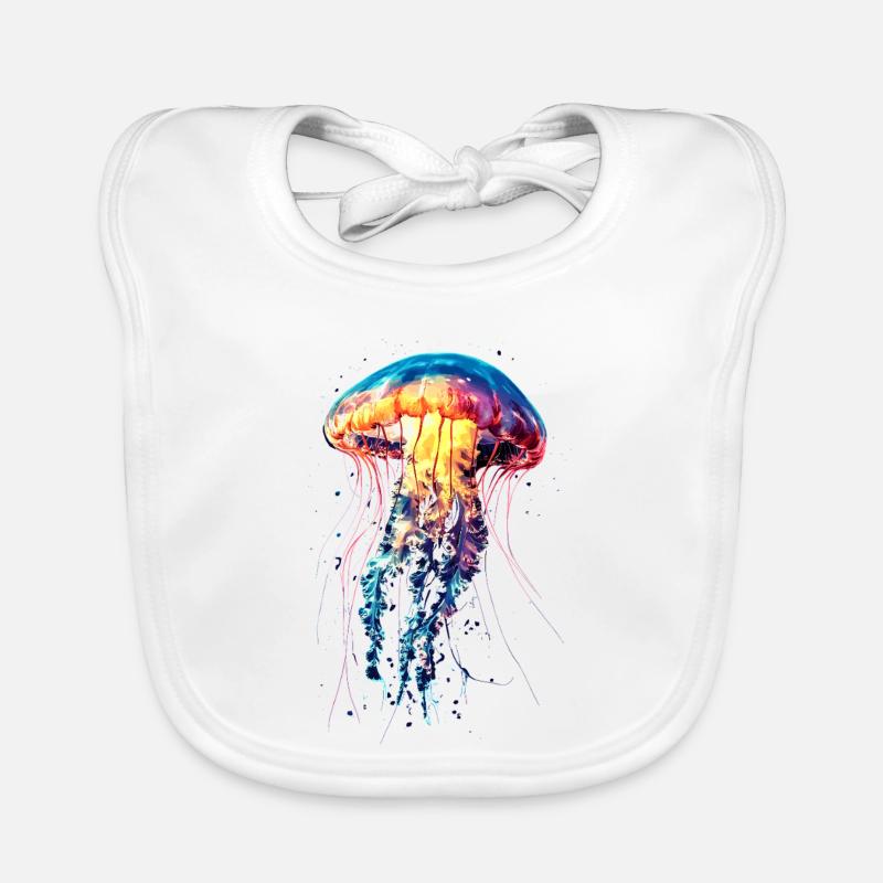 Méduse Méduse de feu Méduse Méduse mignonne Bavoir bio Bébé