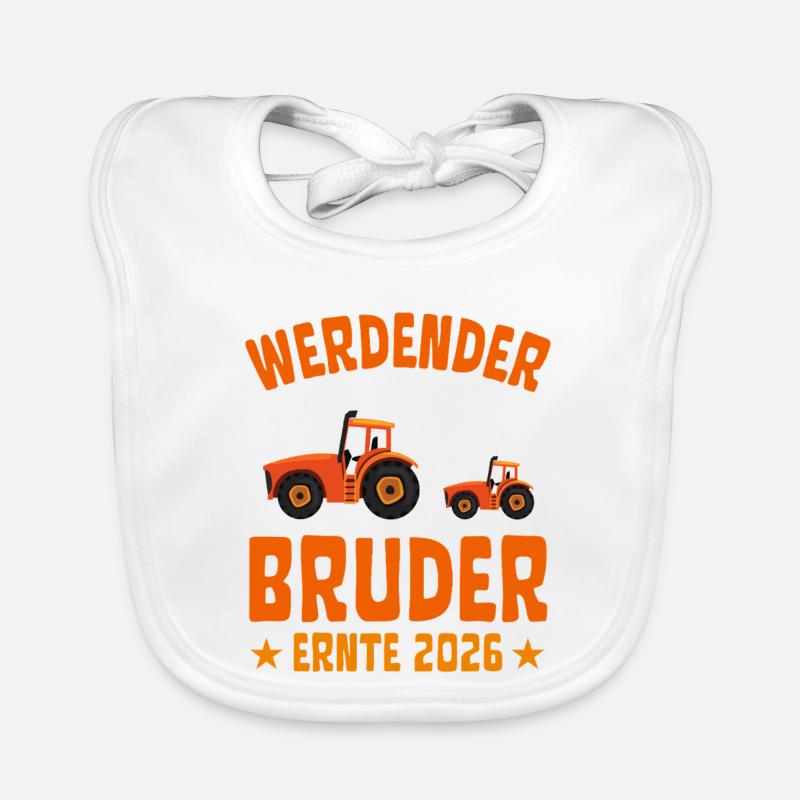 Werdender BRUDER Ernte 2026 Traktor Baby Bio-Lätzchen