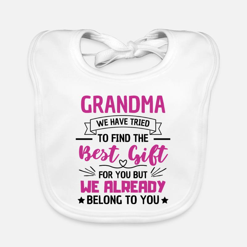 Süße Oma Sagt Großmutter Liebe - Baby Bio-Lätzchen - Weiß