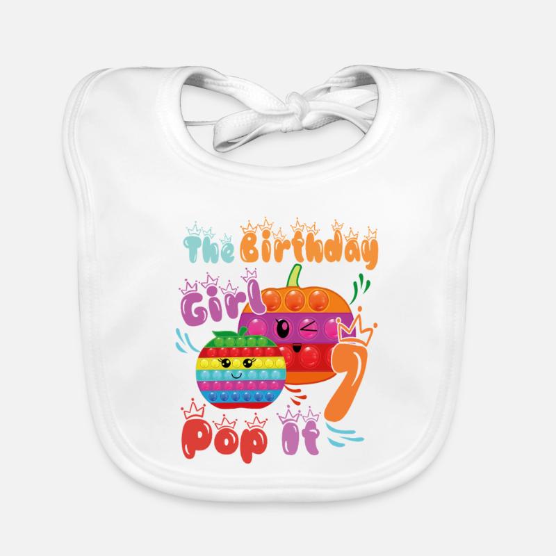 Das Geburtstagskind Pop-It 7 Baby Bio-Lätzchen