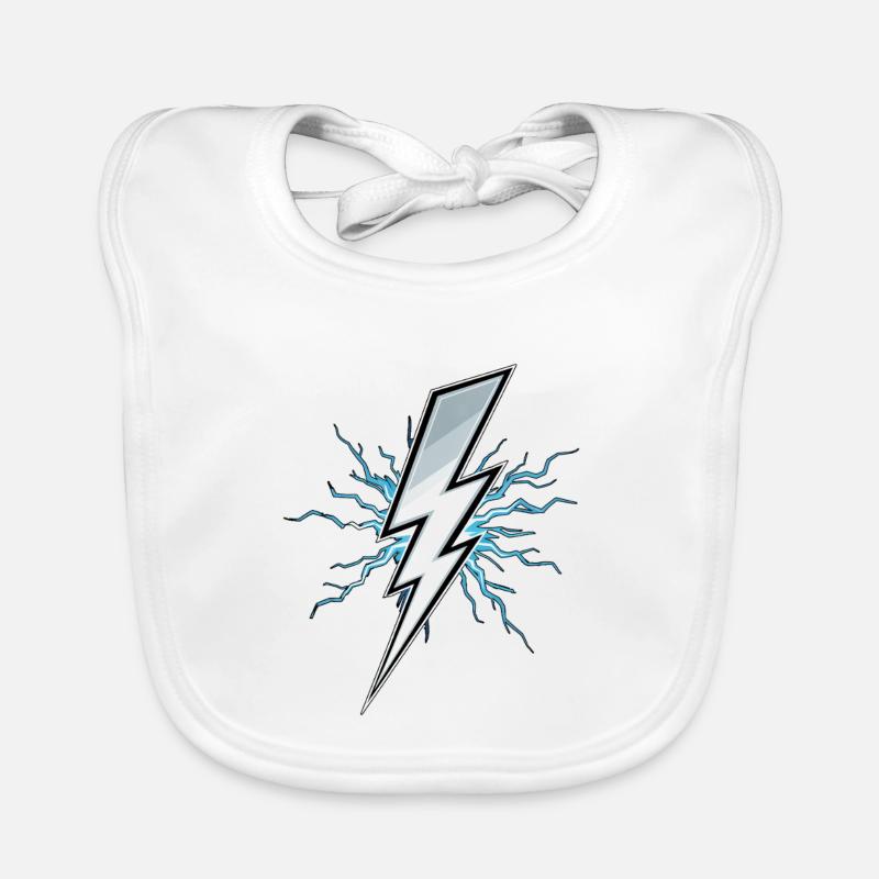 Blitz Blitzschlag Gewitter Strom Sturm Baby Bio-Lätzchen
