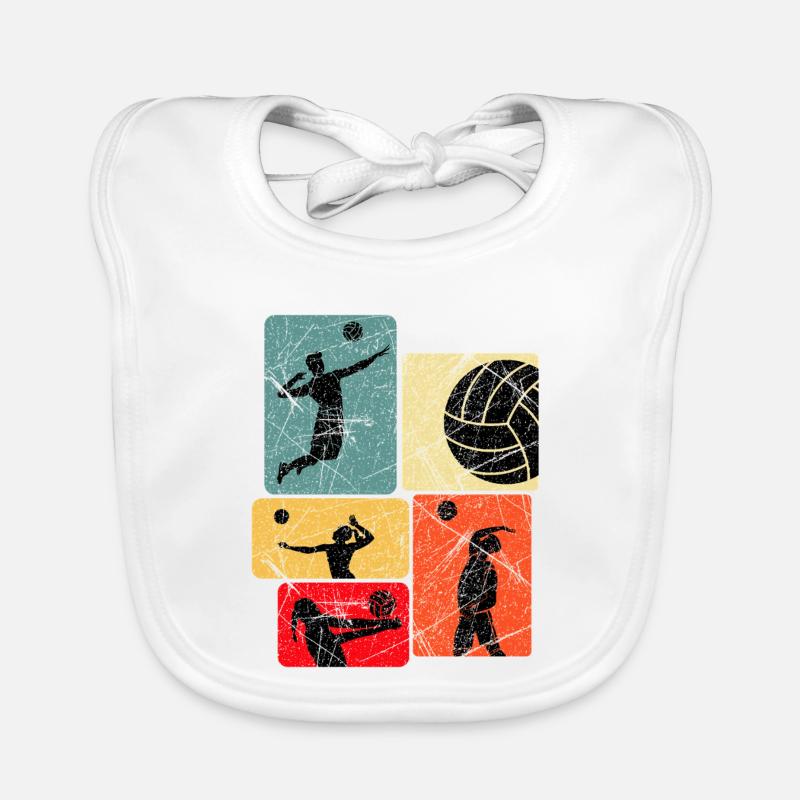 Beach Volleyball Volleyball Player Organic Baby Bibs
