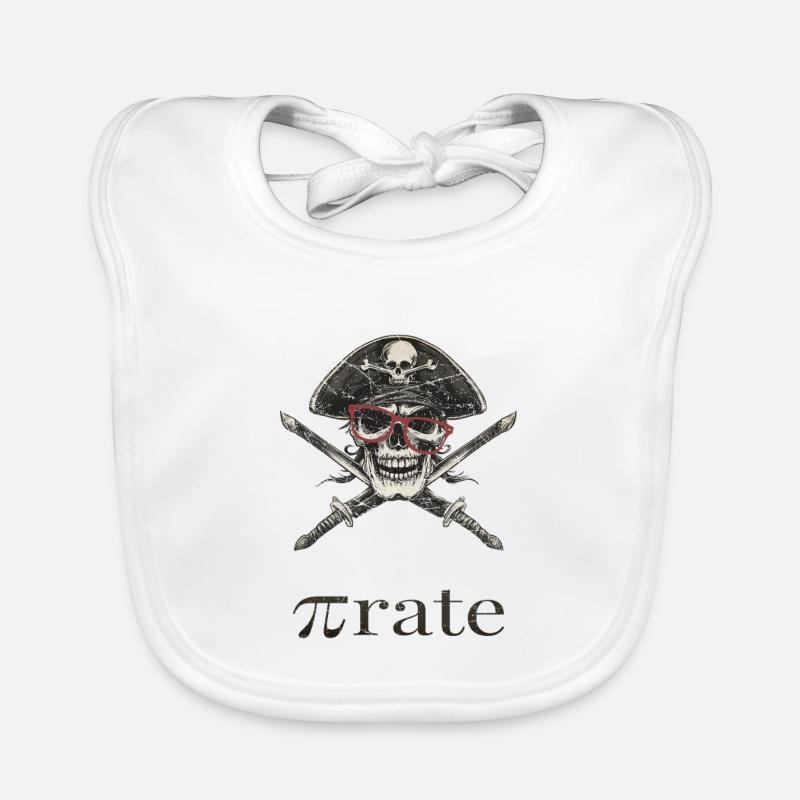 nerd pirate with glasses Baby Bio-Lätzchen