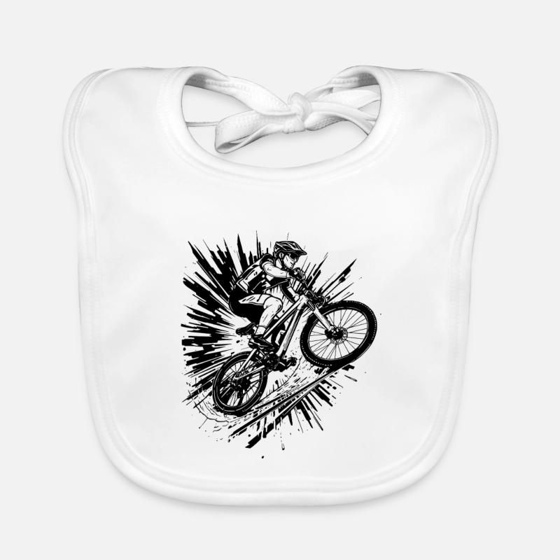 VTT Art VTT - Bavoir bio Bébé - blanc