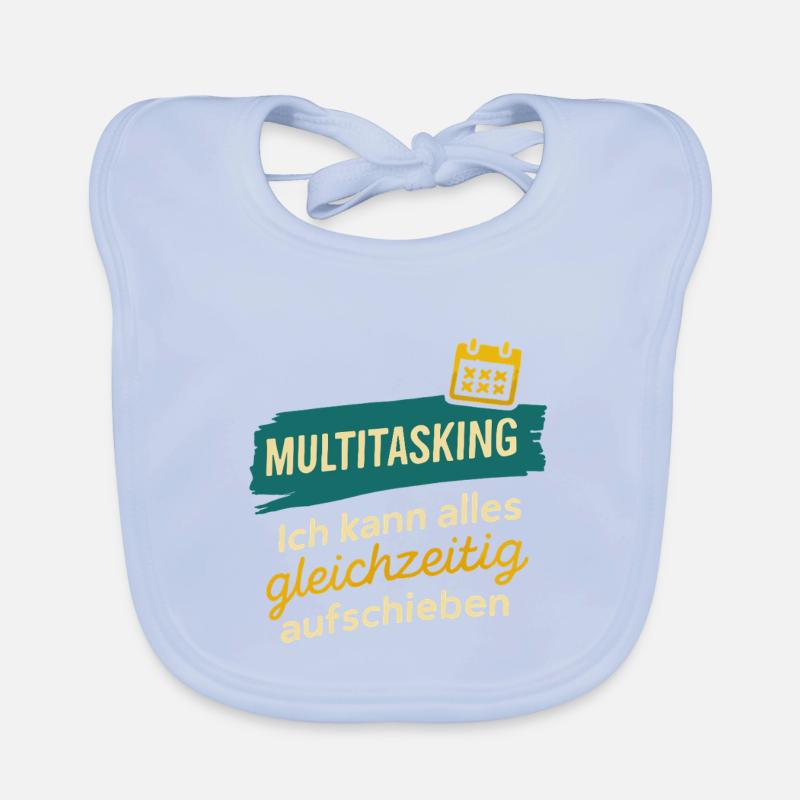 Multitasking – Alles gleichzeitig aufschieben Baby Bio-Lätzchen