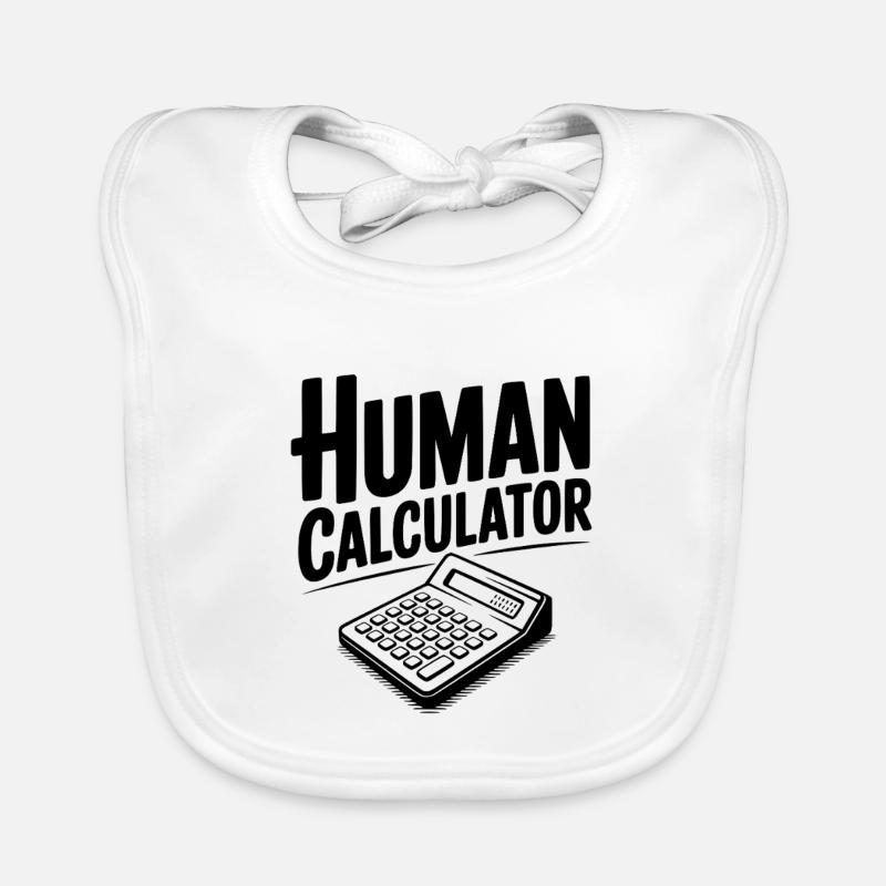 Human Calculator Organic Baby Bibs