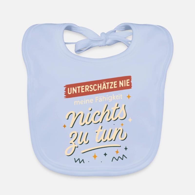 Never underestimate my ability to do nothing Organic Baby Bibs