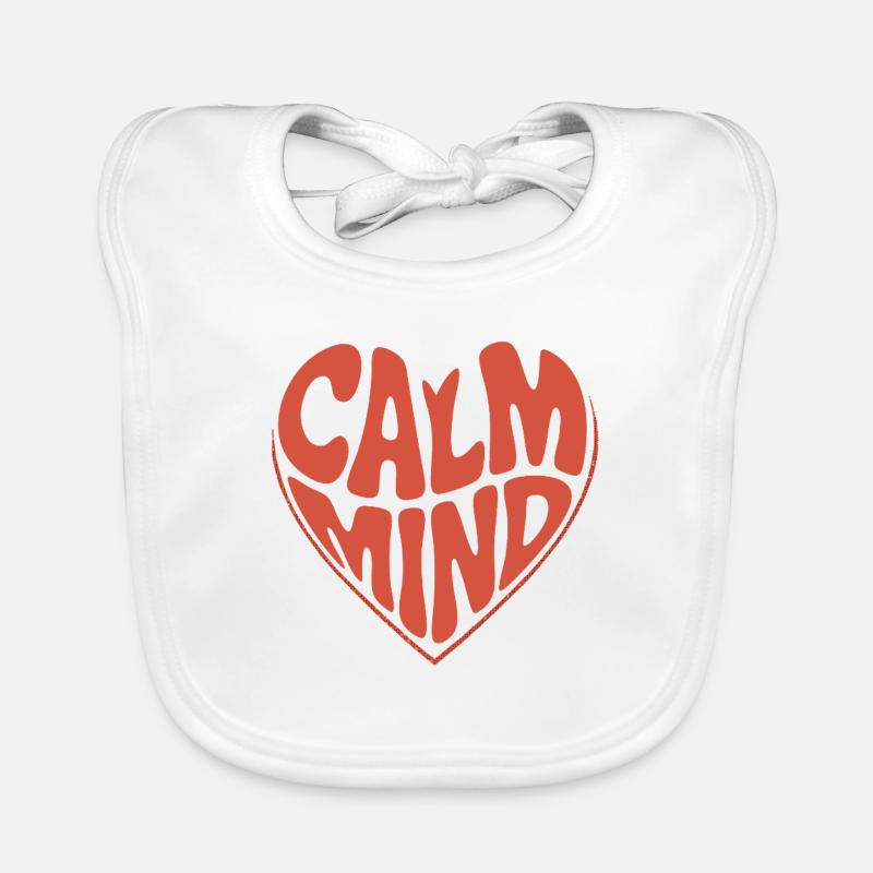 Calm Mind – Retro Herz Design Bavoir bio Bébé