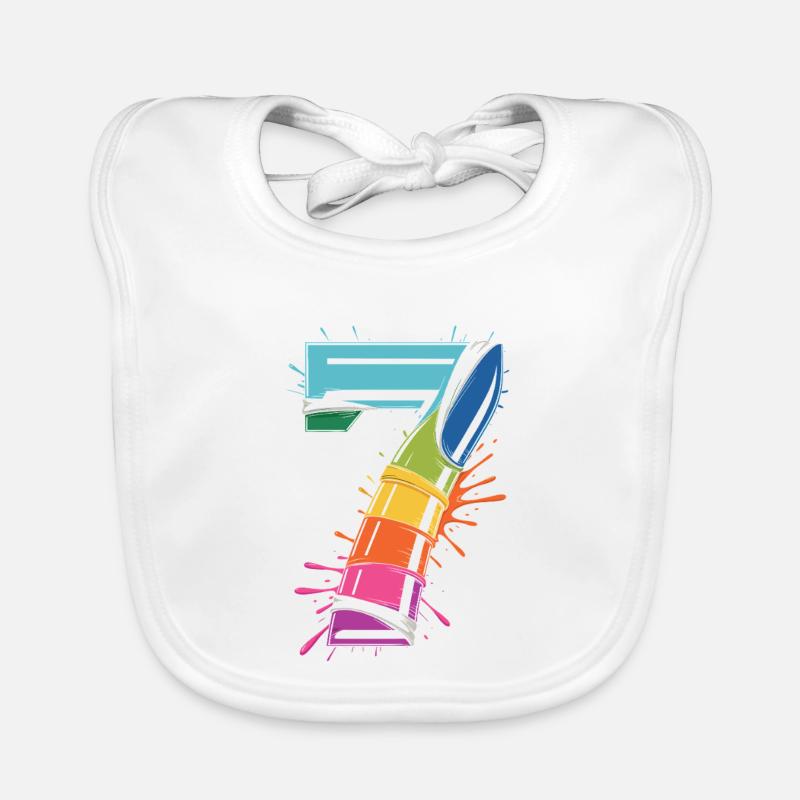 Regenbogen7 Spritzdesign Baby Bio-Lätzchen