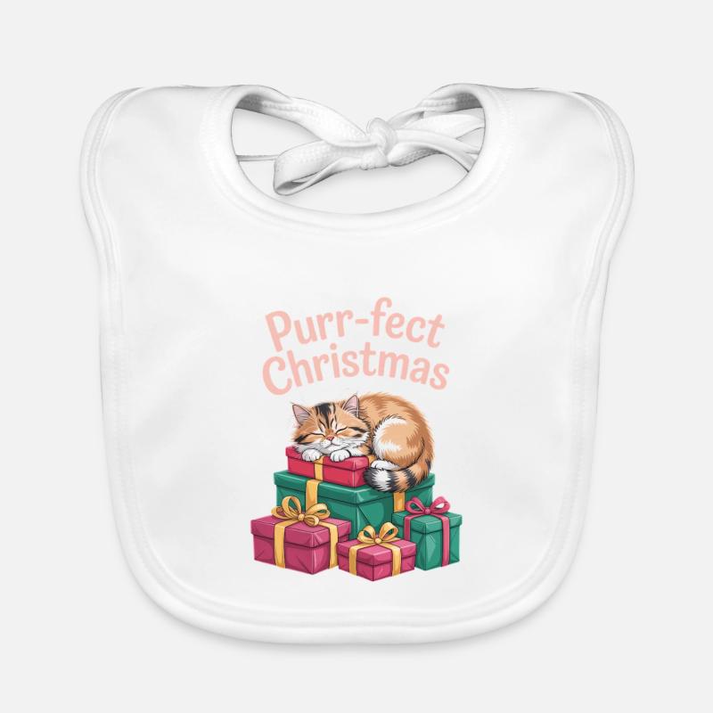 Doux dormeur de Noël ronronnant Bavoir bio Bébé