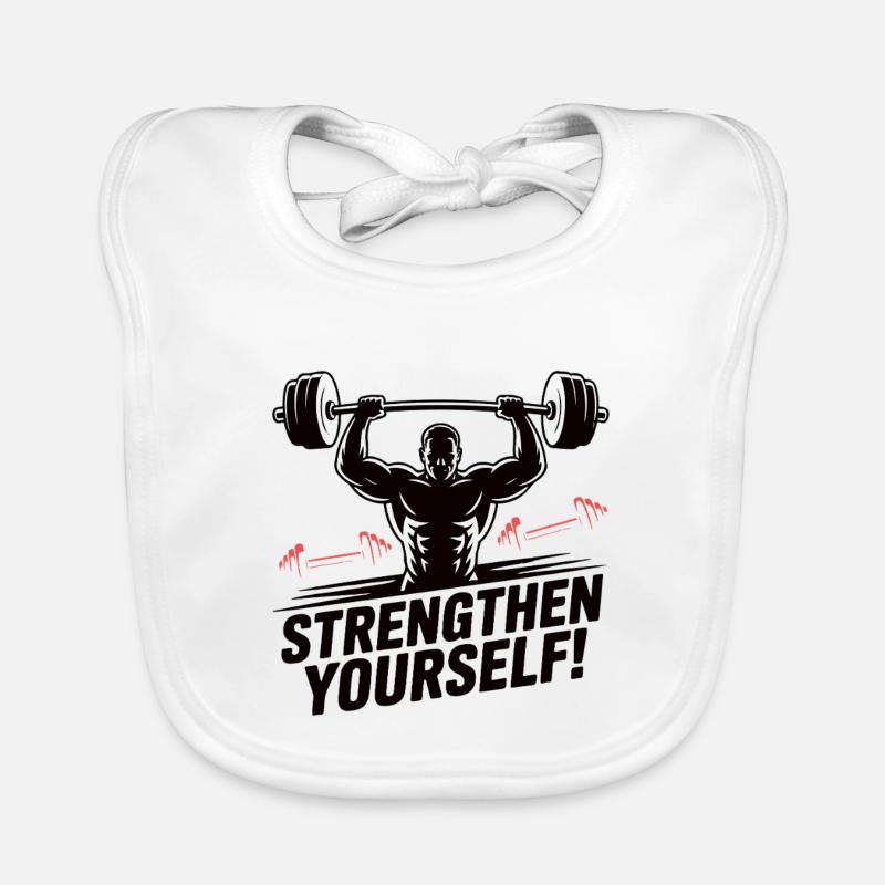 Strength Lifter Emblem Organic Baby Bibs