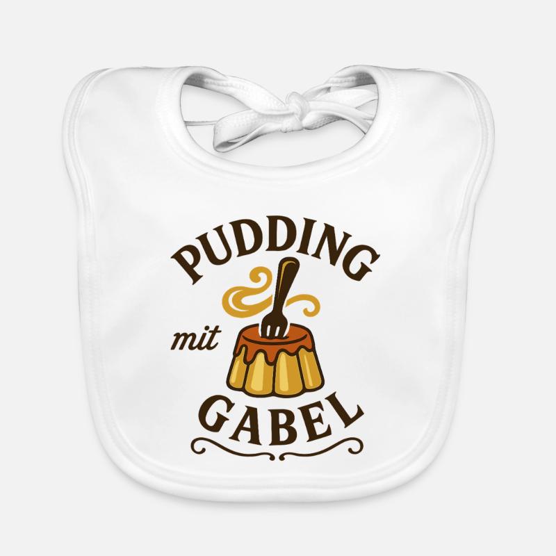 Pudding mit Gabel Baby Bio-Lätzchen