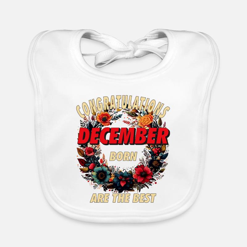 FÉLICITATIONS DÉCEMBRE Bavoir bio Bébé