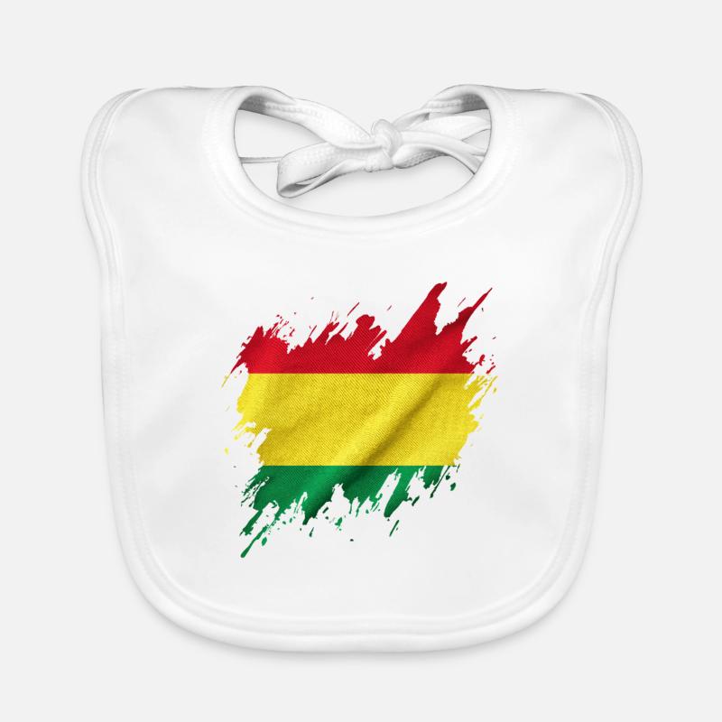 Drapeau bolivien, style déchiré Bavoir bio Bébé