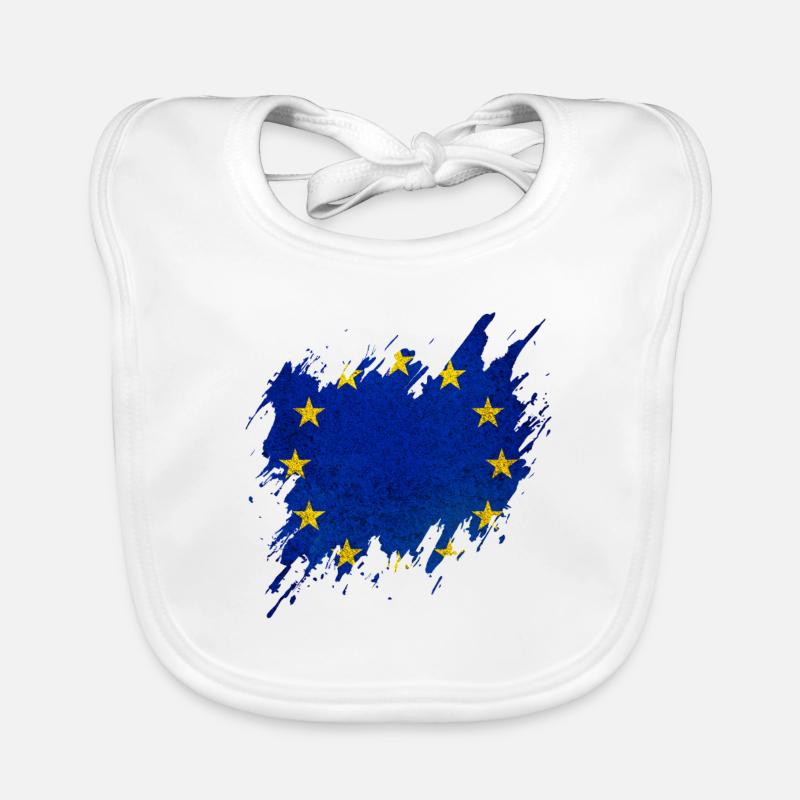 Flagge Europas, gerissen Stil Baby Bio-Lätzchen