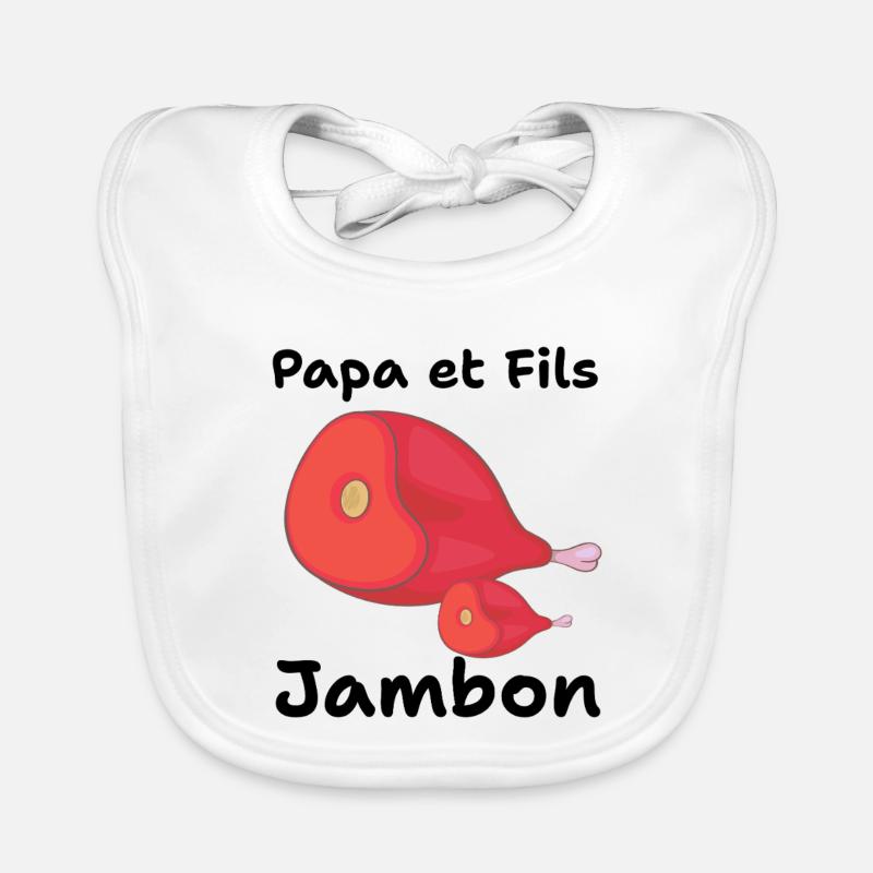 Cuisses de Jambon Duo Rouge Bavoir bio Bébé