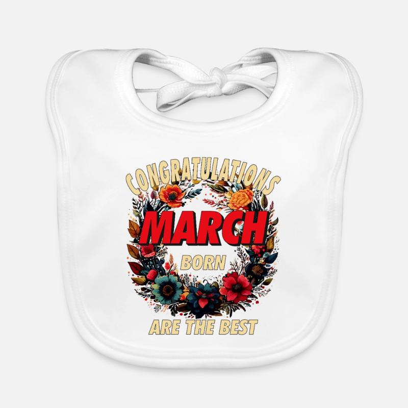 CONGRATULATIONS MARCH Baby Bio-Lätzchen