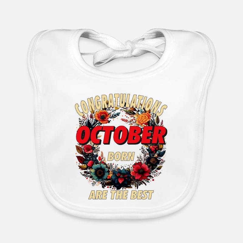 CONGRATULATIONS OCTOBER Organic Baby Bibs