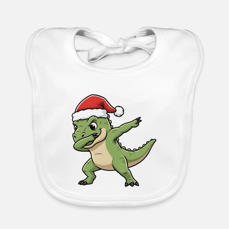Dab T-Rex de Noël Bavoir bio Bébé
