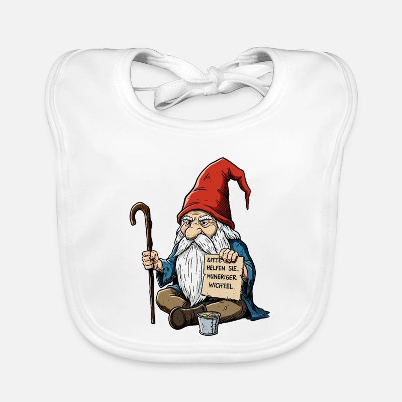 Gnome affamé | Aider, s’il vous plaît Bavoir bio Bébé