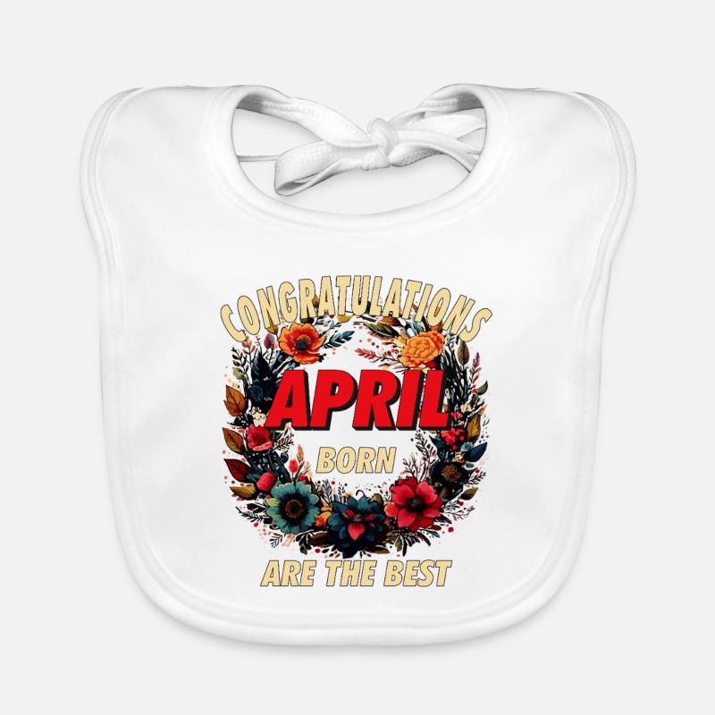 CONGRATULATIONS APRIL Organic Baby Bibs