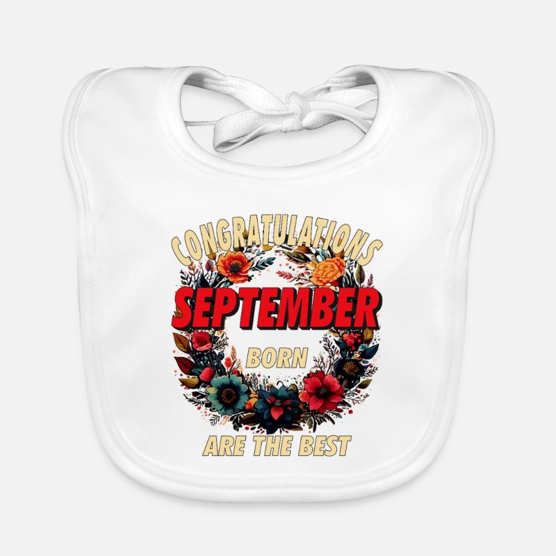 CONGRATULATIONS SEPTEMBER Organic Baby Bibs