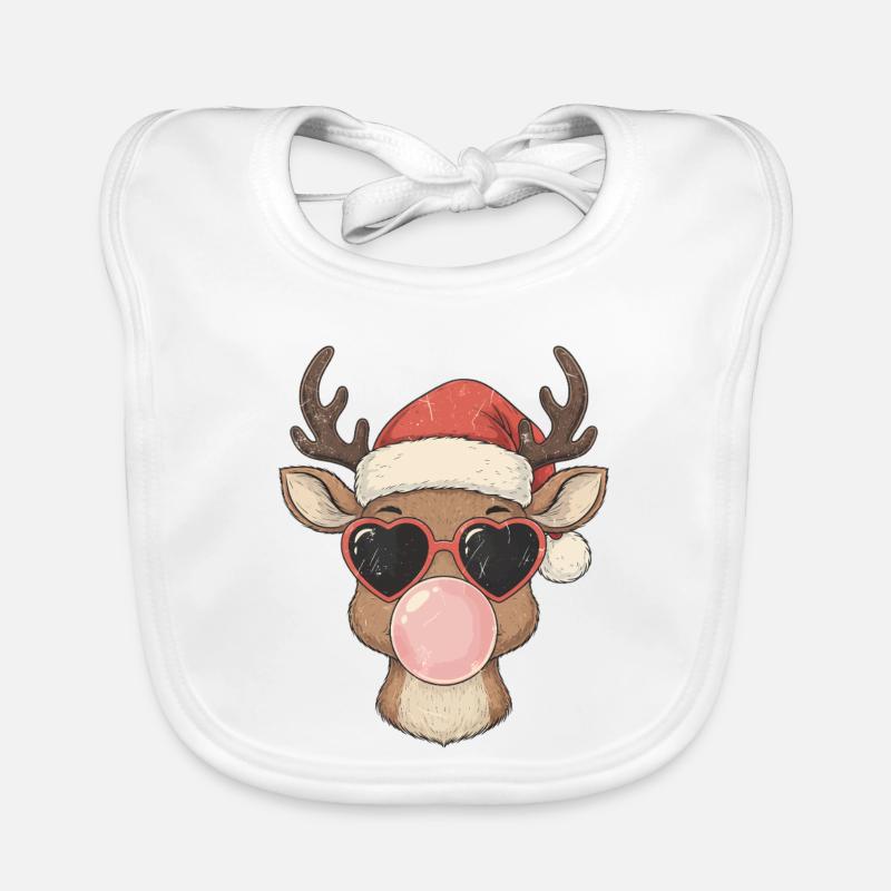 Reindeer Chewing Gum Organic Baby Bibs