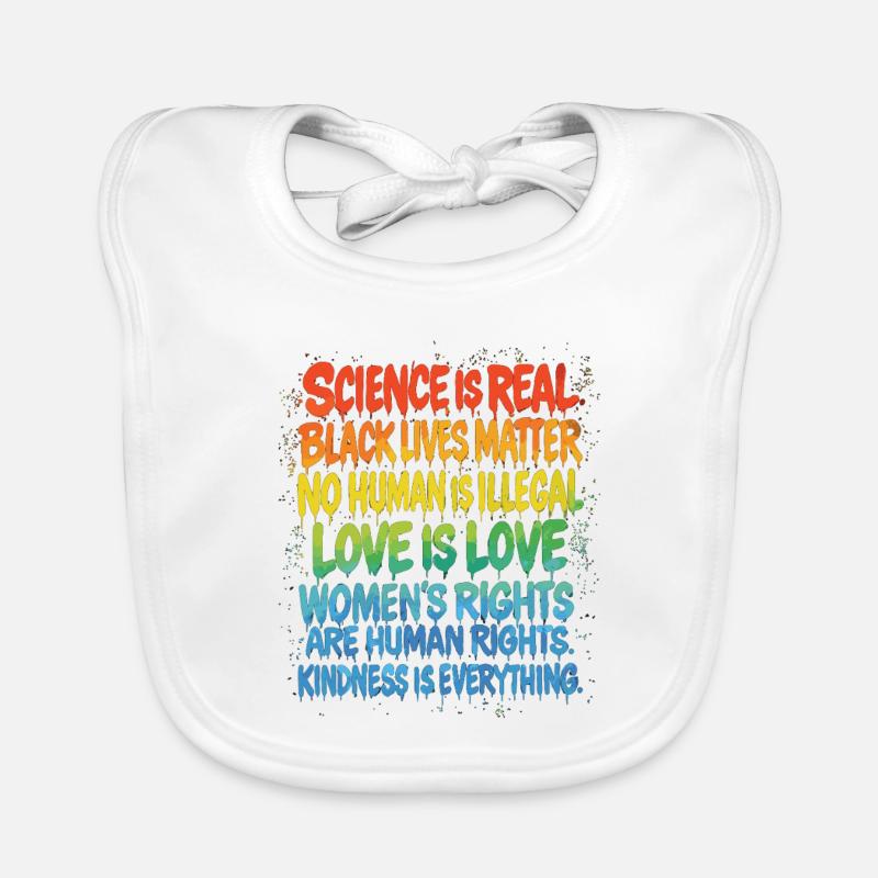 Regenbogen Statement – Human Rights Pride Baby Bio-Lätzchen