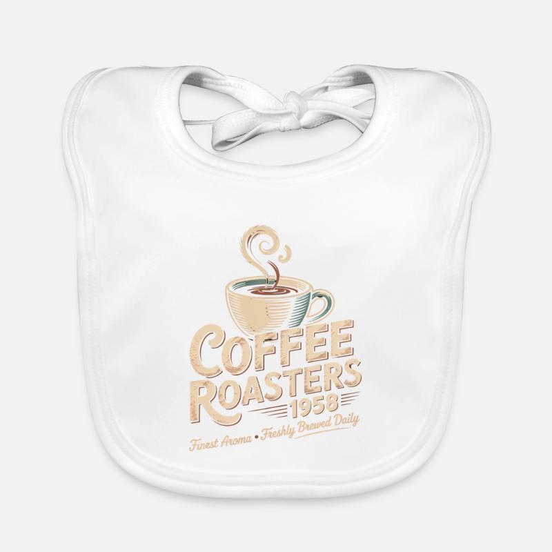 Vintage Coffee Advertising Organic Baby Bibs
