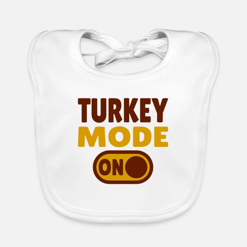 Turkey Mode ON Organic Baby Bibs