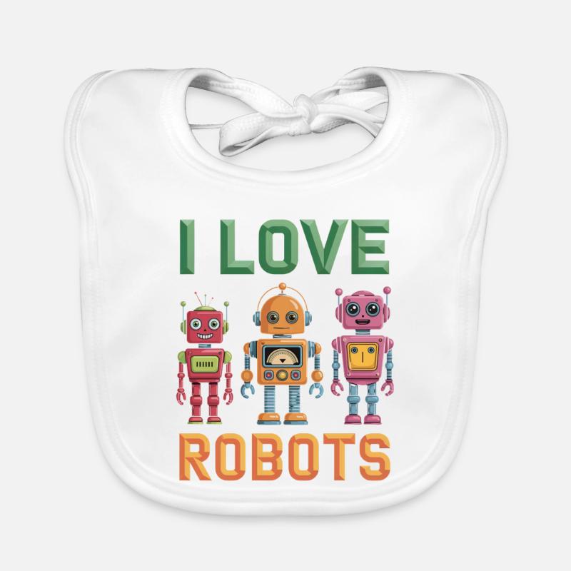 Robot rétro Bavoir bio Bébé
