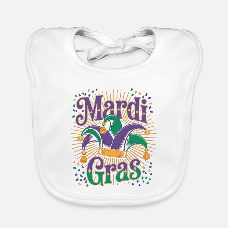 Fasching Mardi Gras Konfetti Baby Bio-Lätzchen