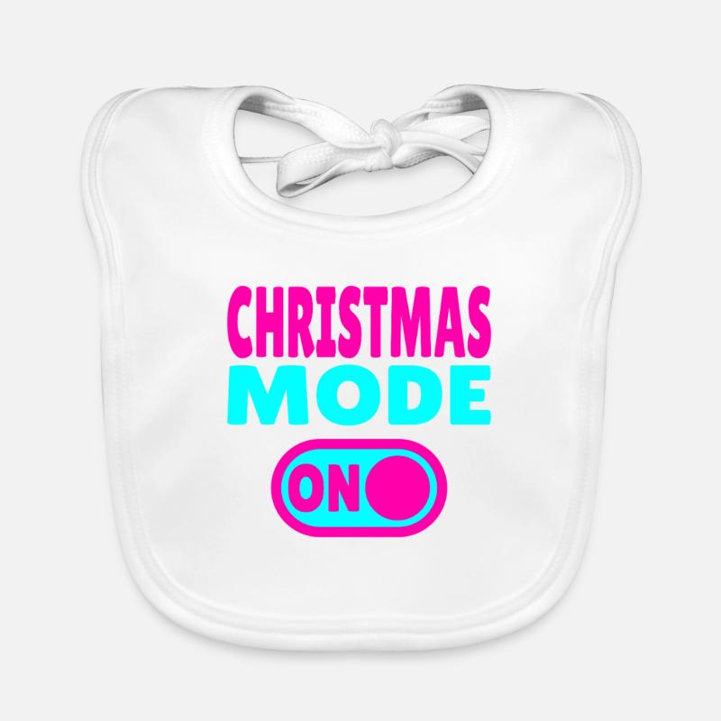 Mode Noël activé - dictons de Noël amusants Bavoir bio Bébé