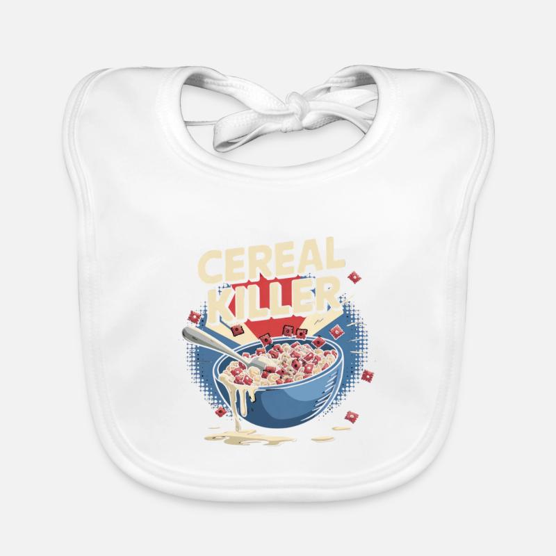 Cereal Killer - Retro Breakfast Organic Baby Bibs