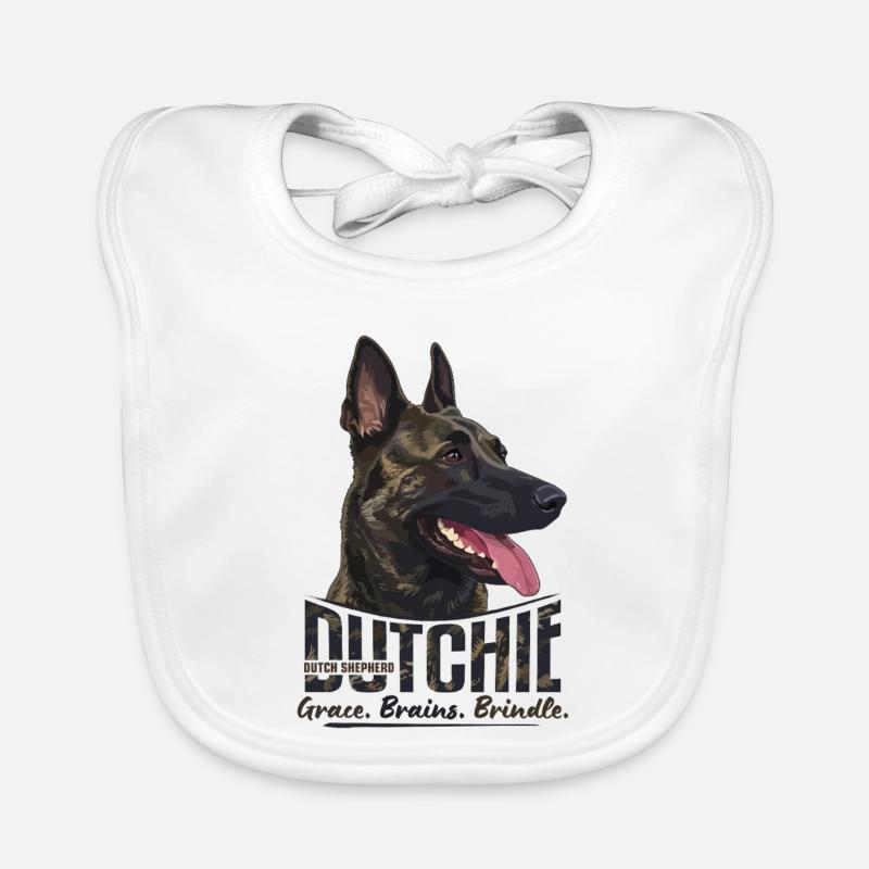 Dutchie - Holländischer Schäferhund Baby Bio-Lätzchen