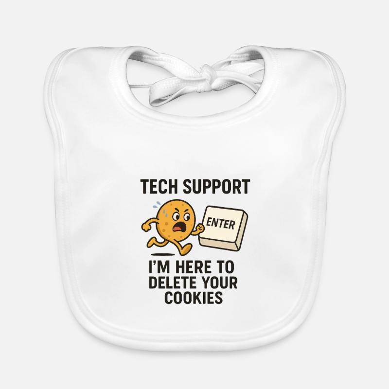 Tech Support I'm Here To Delete Your Cookies Baby Bio-Lätzchen
