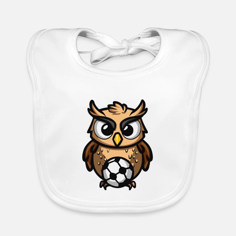 Owl Soccer Organic Baby Bibs