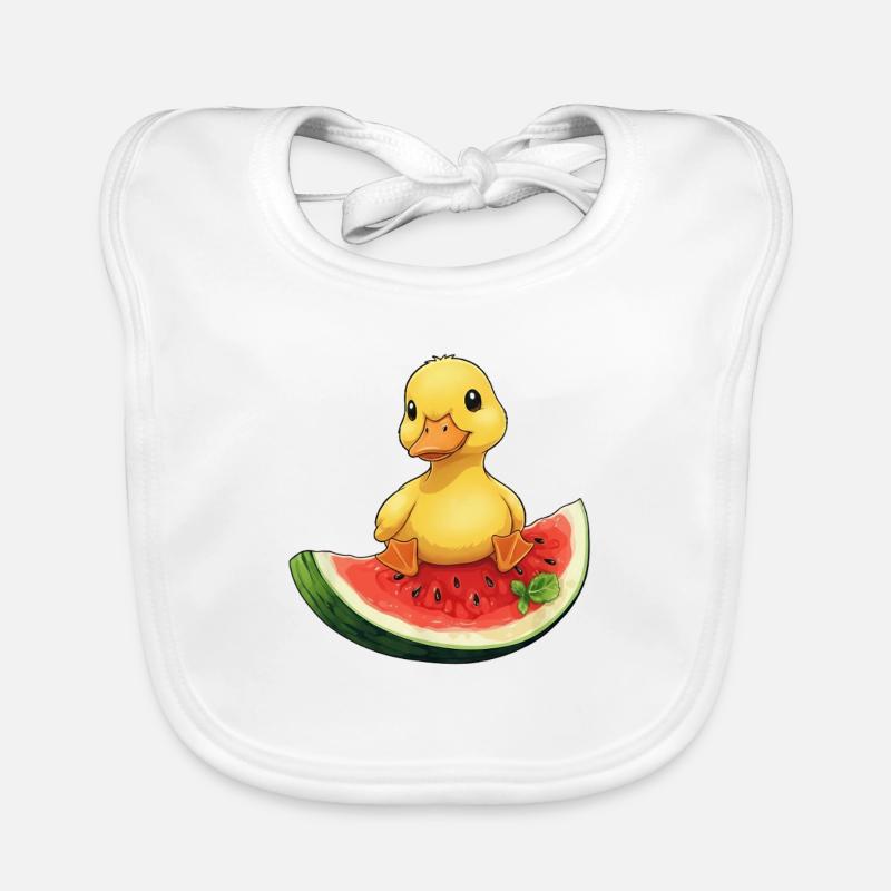 Style estival décontracté avec fruits de pastèque Bavoir bio Bébé