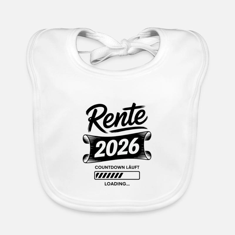 Rente2026 Compte à rebours Charge Bavoir bio Bébé