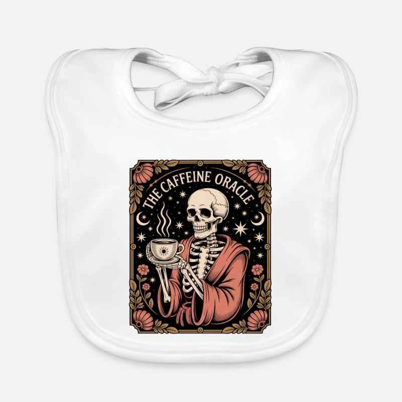 The Caffeine Oracle Skeleton Oracle Coffee Organic Baby Bibs