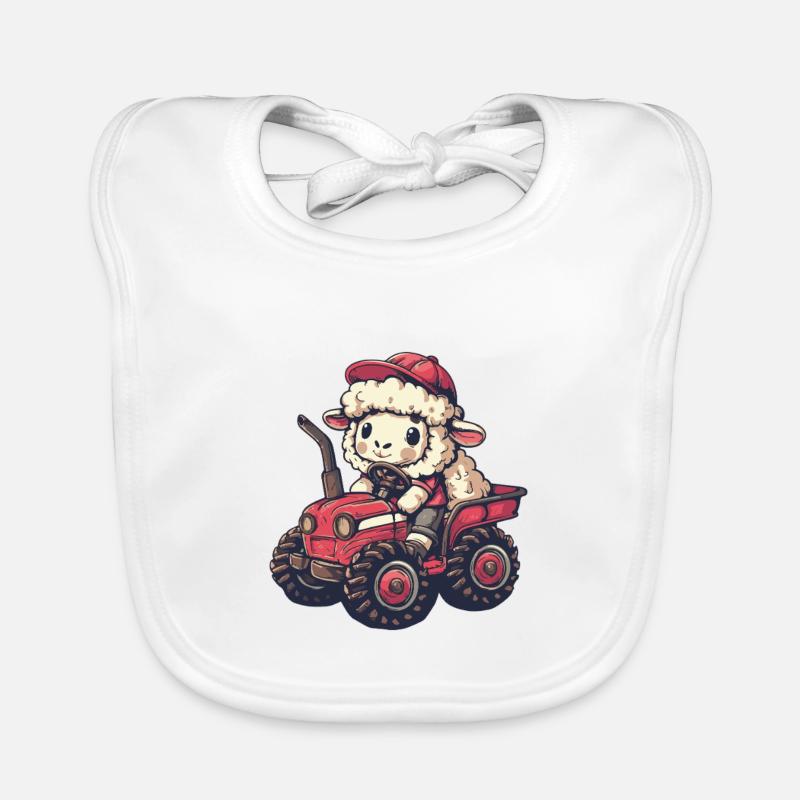 Éleveur de tracteurs à moutons Bavoir bio Bébé