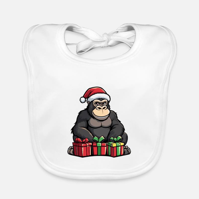 Cadeaux de Noël Gorilla Bavoir bio Bébé