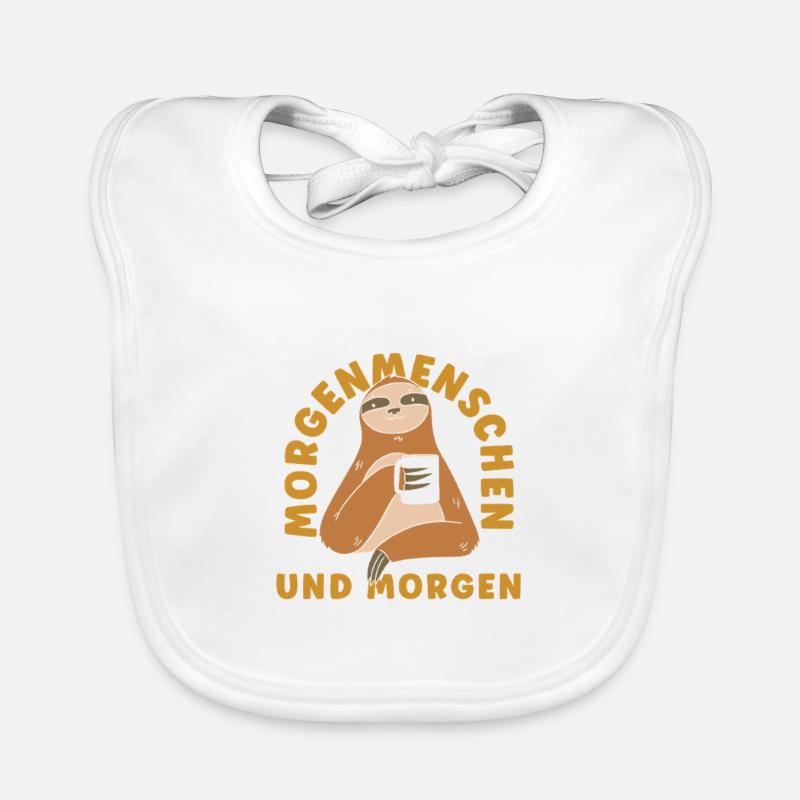 Ich hasse Morgenmenschen Kaffee Faultier Baby Bio-Lätzchen
