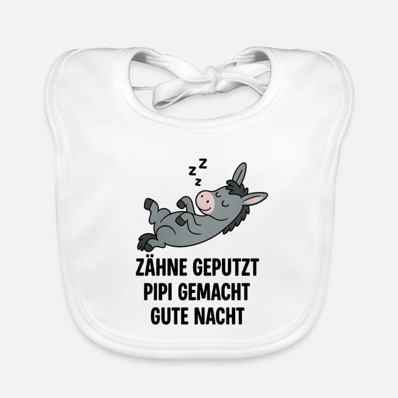 Motif de dessin animé Sleeping Donkey Bavoir bio Bébé