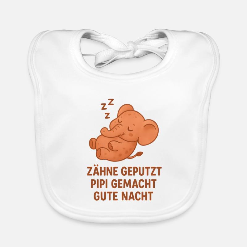 Elefant Schlaflied Zähne Geputzt Baby Bio-Lätzchen
